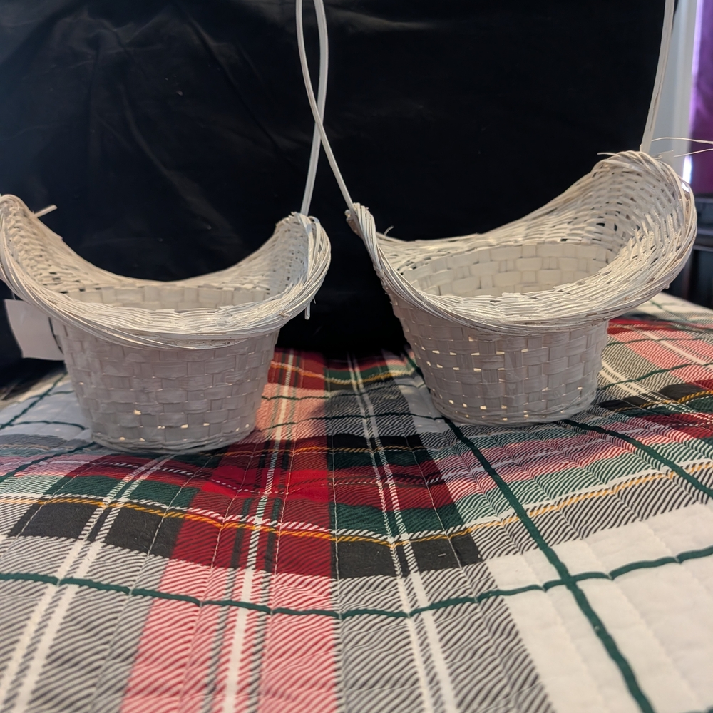 White Woven Basket Set